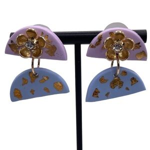 Fashion Earrings purple and blue New